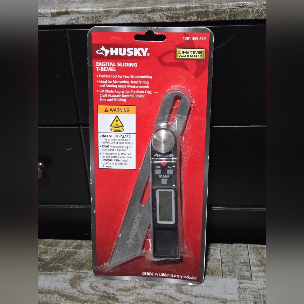 Husky Digital Display Sliding T-Bevel/Angle Finder, 8" Blade 1001389620